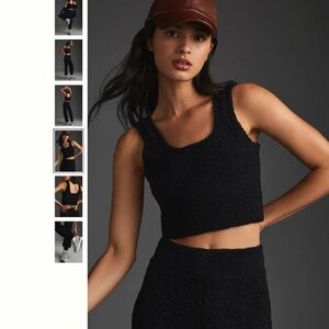 Anthropology Daily Practice teddy crop top